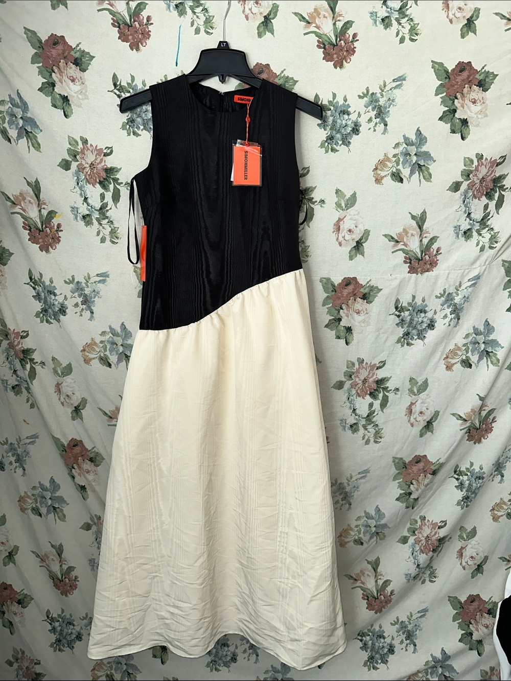 Simon Miller Black and Cream Sleeveless Maxi Dress